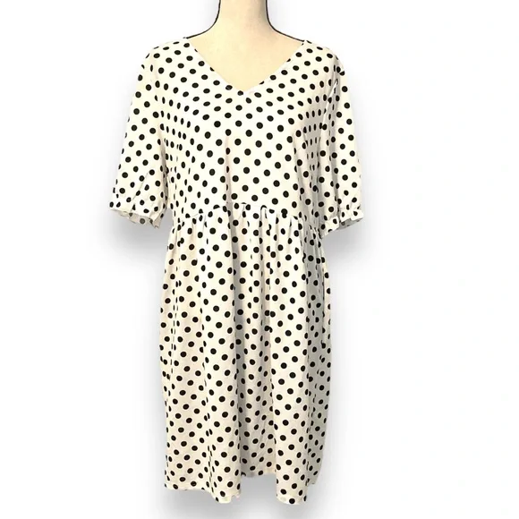 Suzanne Betro black & white polka dot dress - Picture 4 of 14